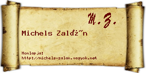 Michels Zalán névjegykártya